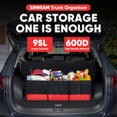 Simniam trunk organizer dual elastic straps secures items during travel