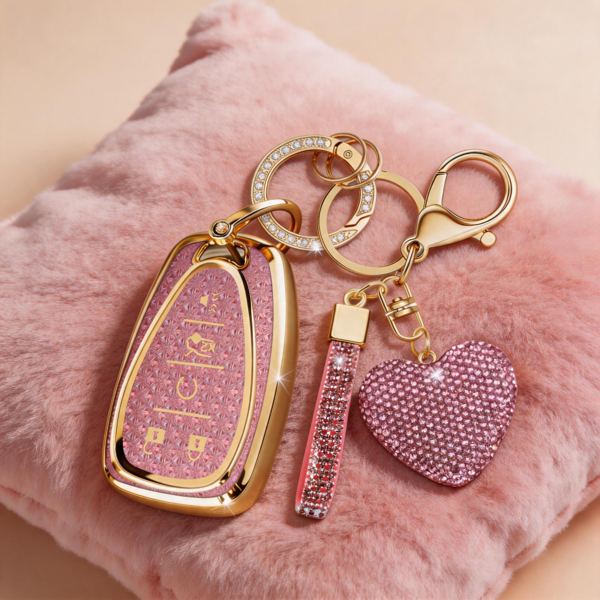 Simocky Chevy key fob cover ultra-soft TPU with slim profile.