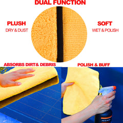 Simple Houseware microfiber towels soft side for polishing without scratches