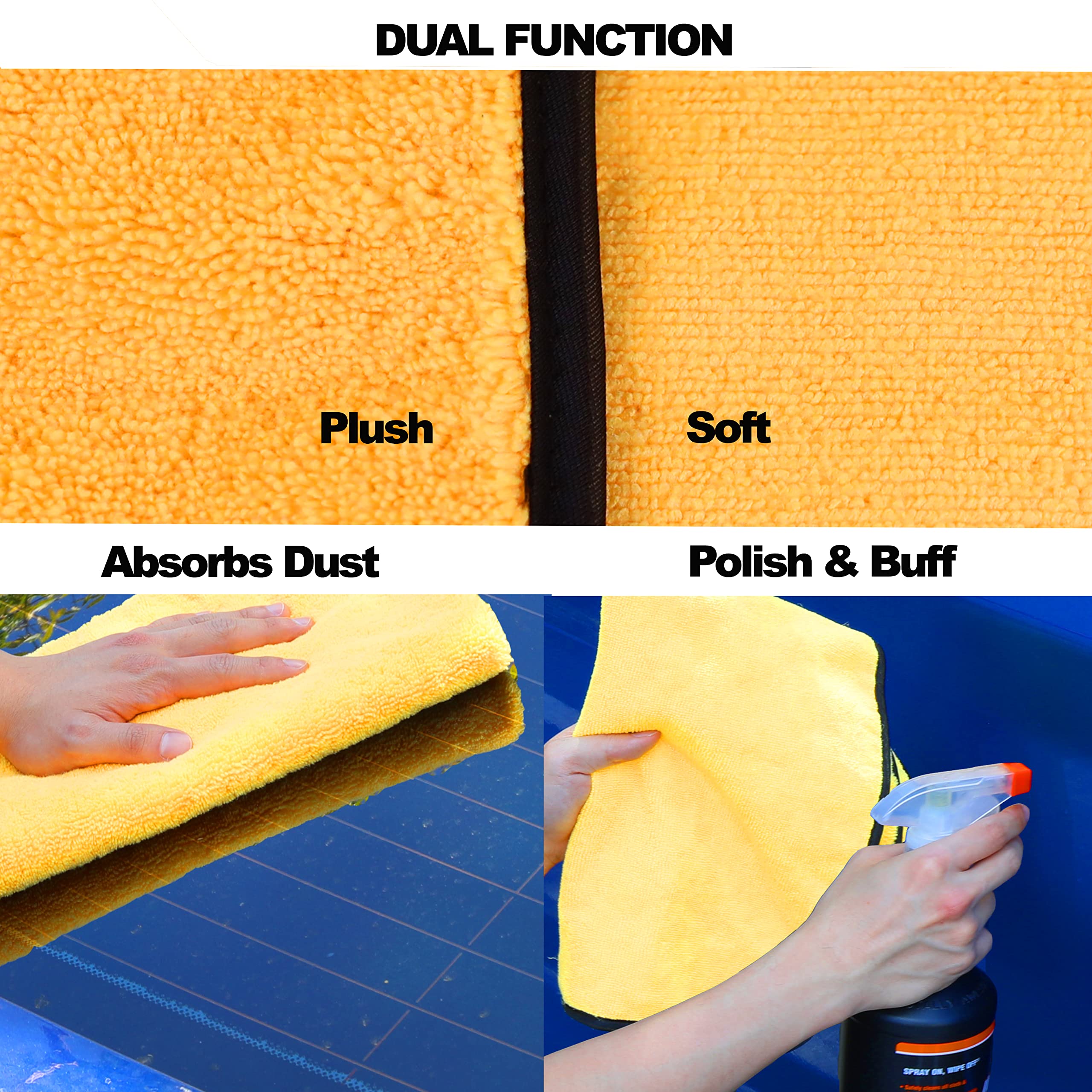Simple Houseware 440 GSM microfiber towel in a 12-pack offers strong absorption.