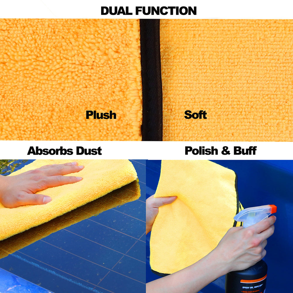 Simple Houseware 440 GSM microfiber towel in a 12-pack offers strong absorption.