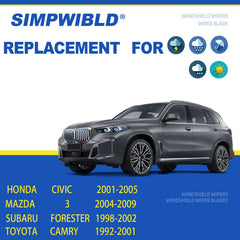 SIMPWIBLD 21in driver-side blade ensures a clear view in rain.