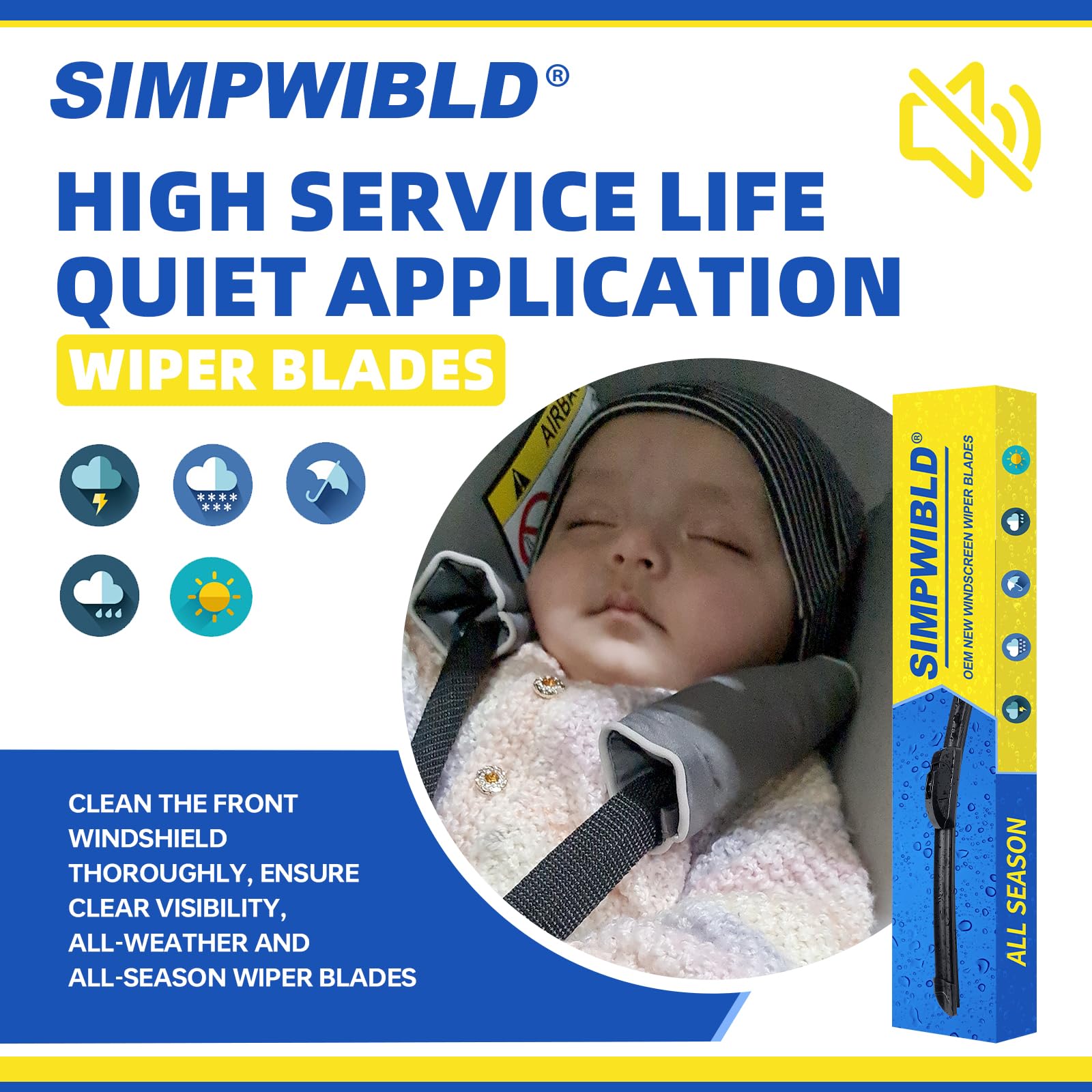 SIMPWIBLD aerodynamic design reduces drag and wind noise while driving