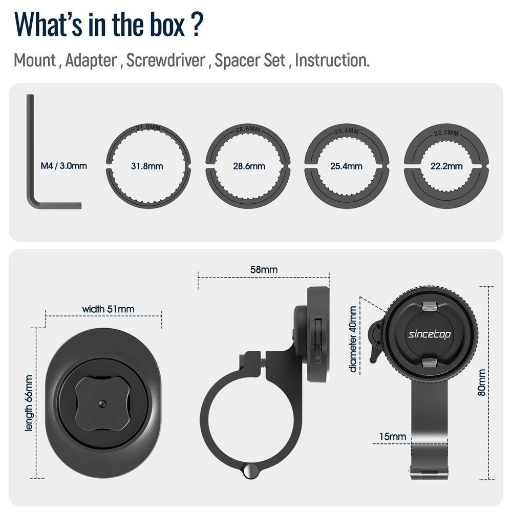 Sincetop accessory ecosystem works across generations for versatile mounting