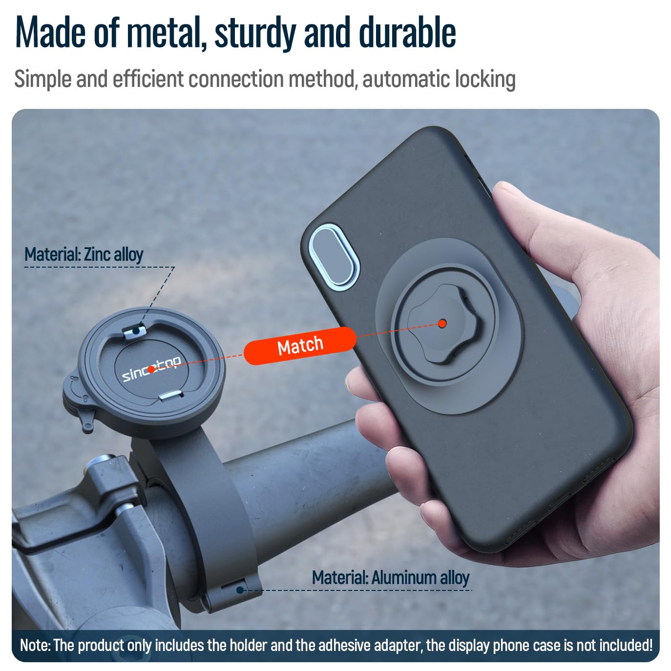 Sincetop bike mount quick release designed for fast one handed removal during rides