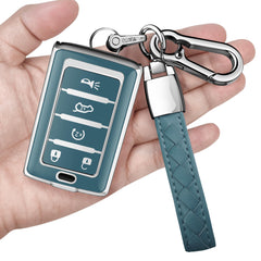 Sindeda grand cherokee l key fob cover in storm blue protects the smart key