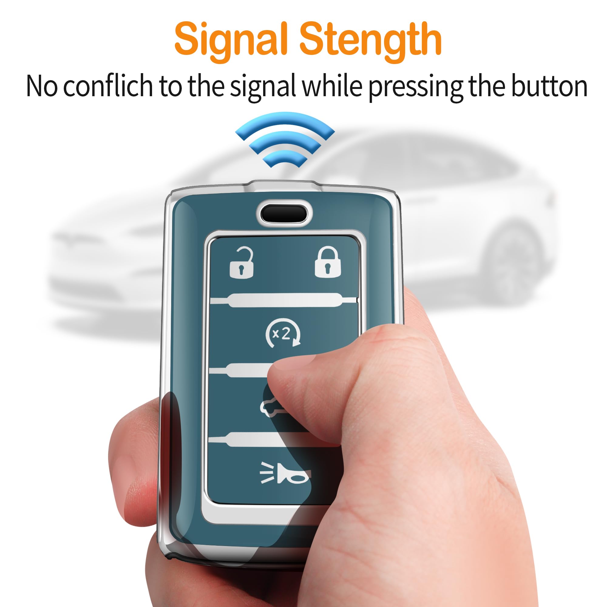 Sindeda soft-touch finish enhances grip and premium feel of the key fob