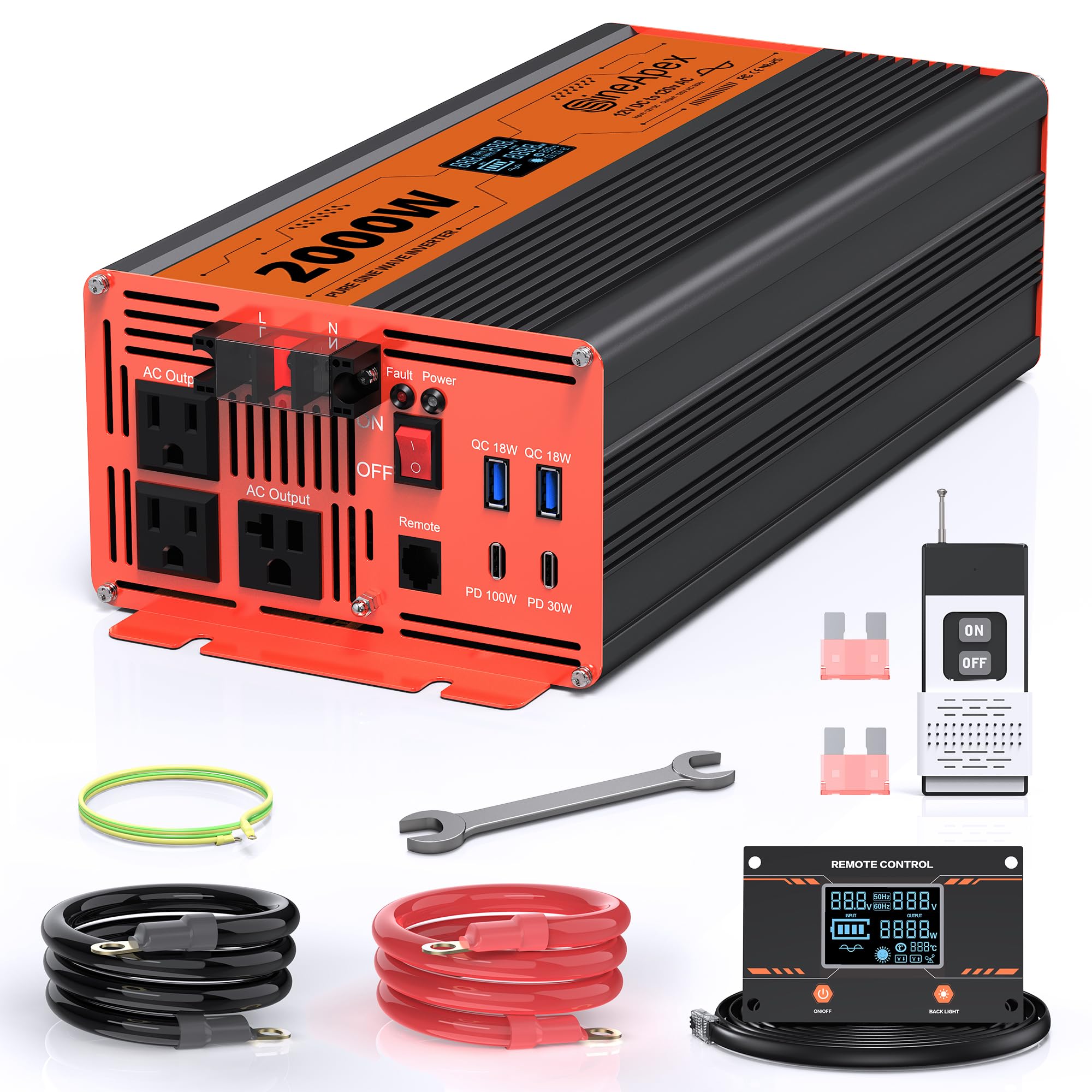 SineApex safety protections against overvoltage and overload