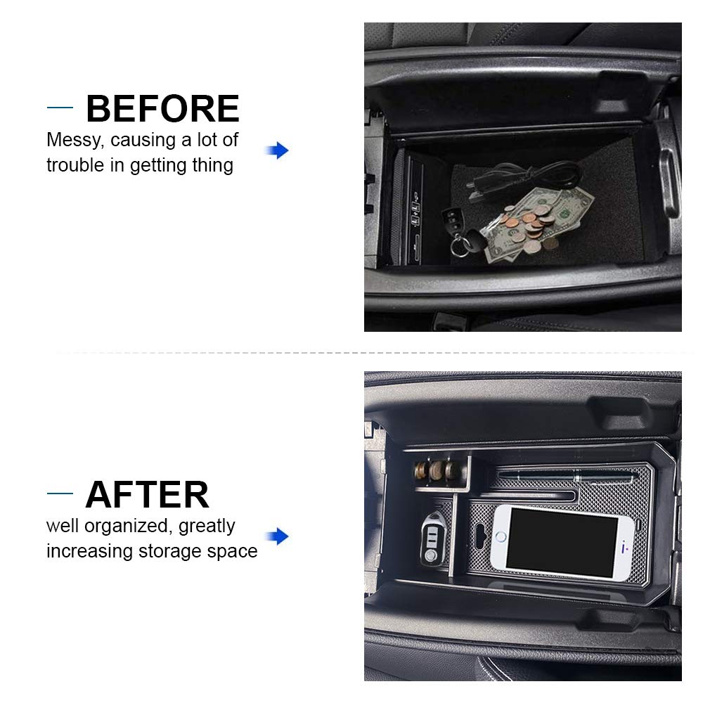 Sineside center-console organizer tray keeps daily essentials neatly stored in Mercedes W205