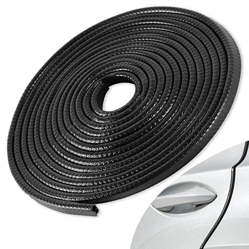 SINGARO 33ft car door edge guard on black edge protects from scuffs.
