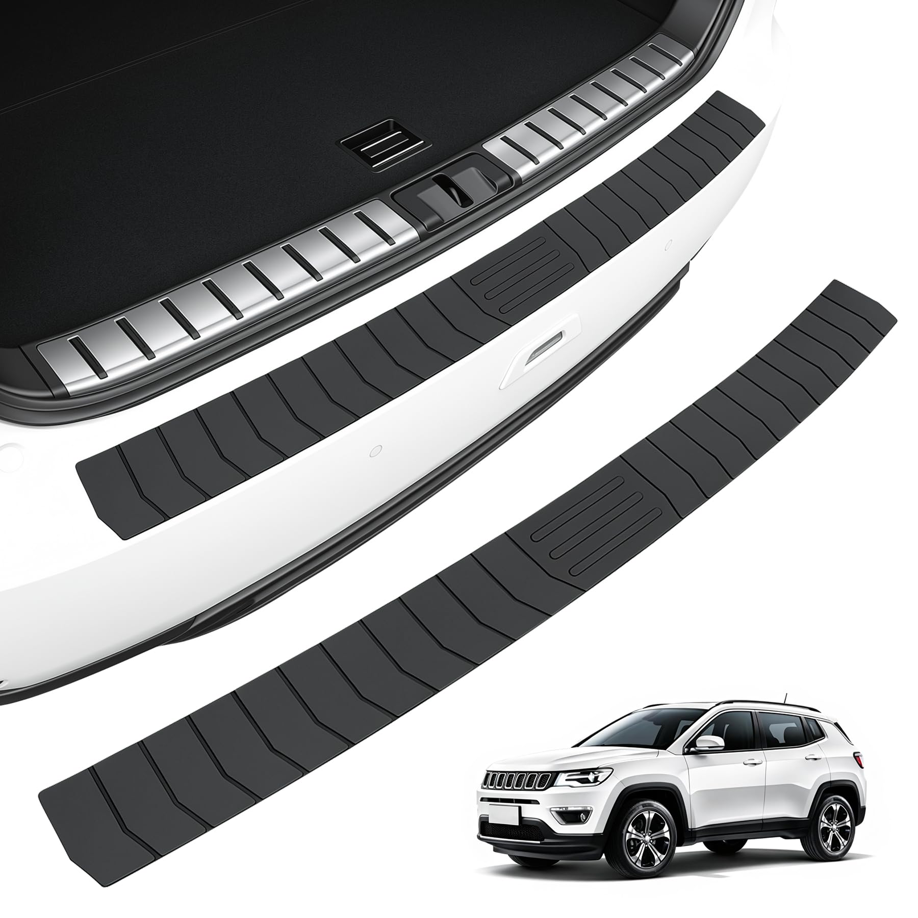 SINGARO car rear bumper protector 41.5 inch with anti-scratch protection for trunk loading