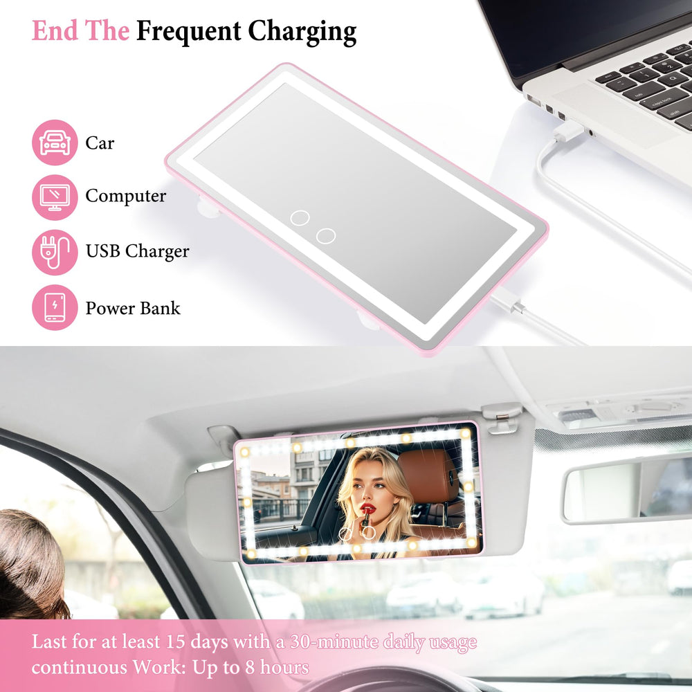SINGARO compact design fits most car sun visors for easy installation