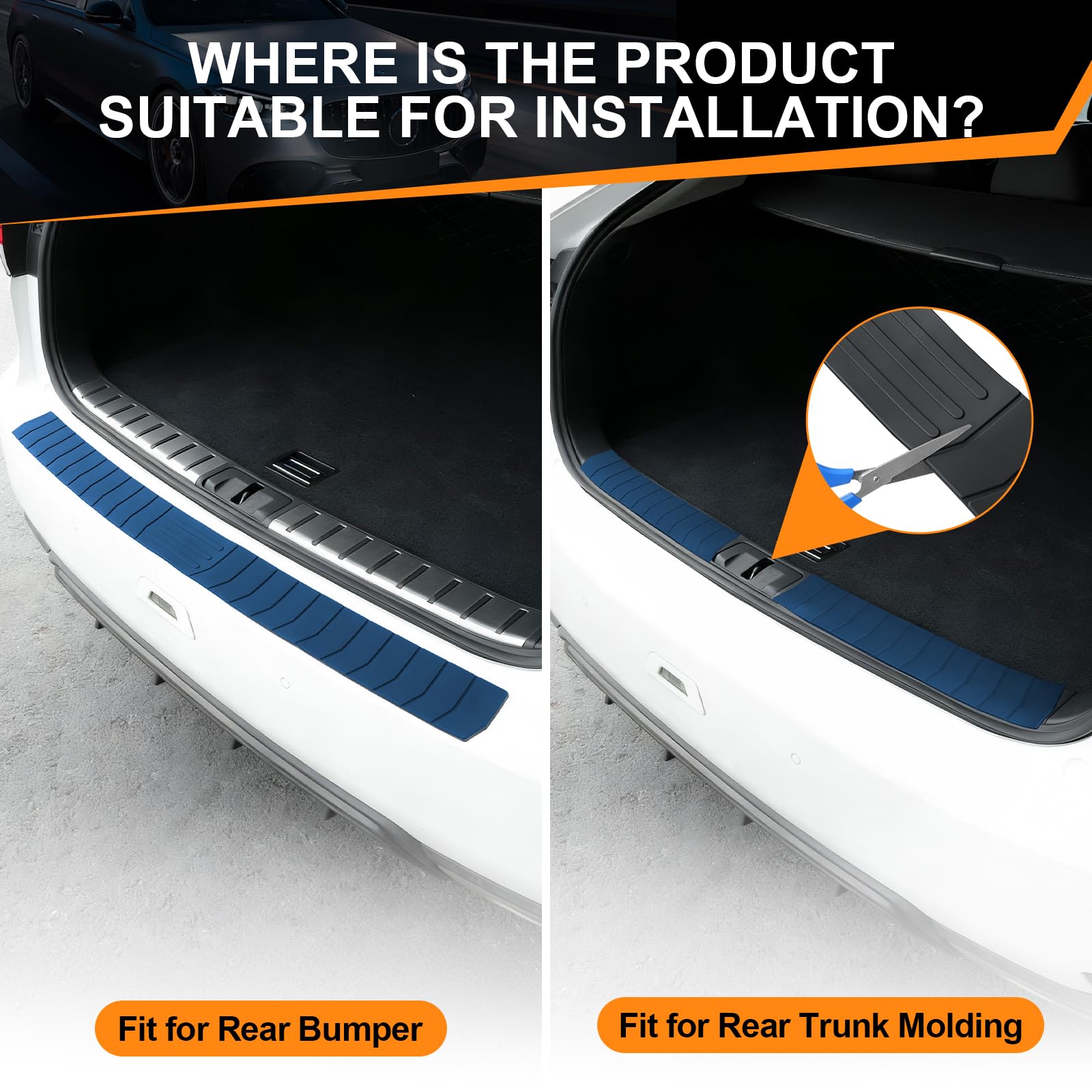 SINGARO easy-install bumper protector fits most vehicles without tools