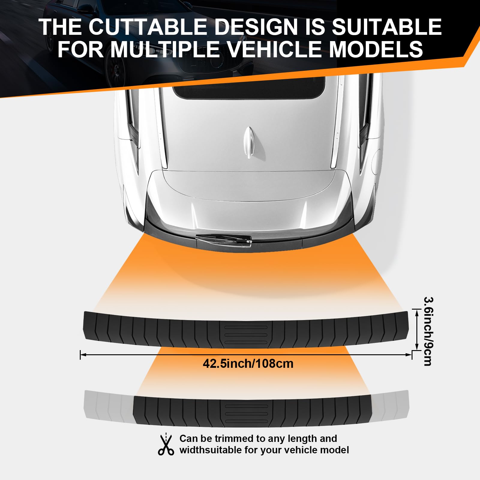 SINGARO flexible durable rubber bumper guard for long-lasting trunk protection