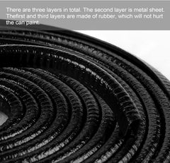 Stainless steel framework visible inside edge guard for durability.