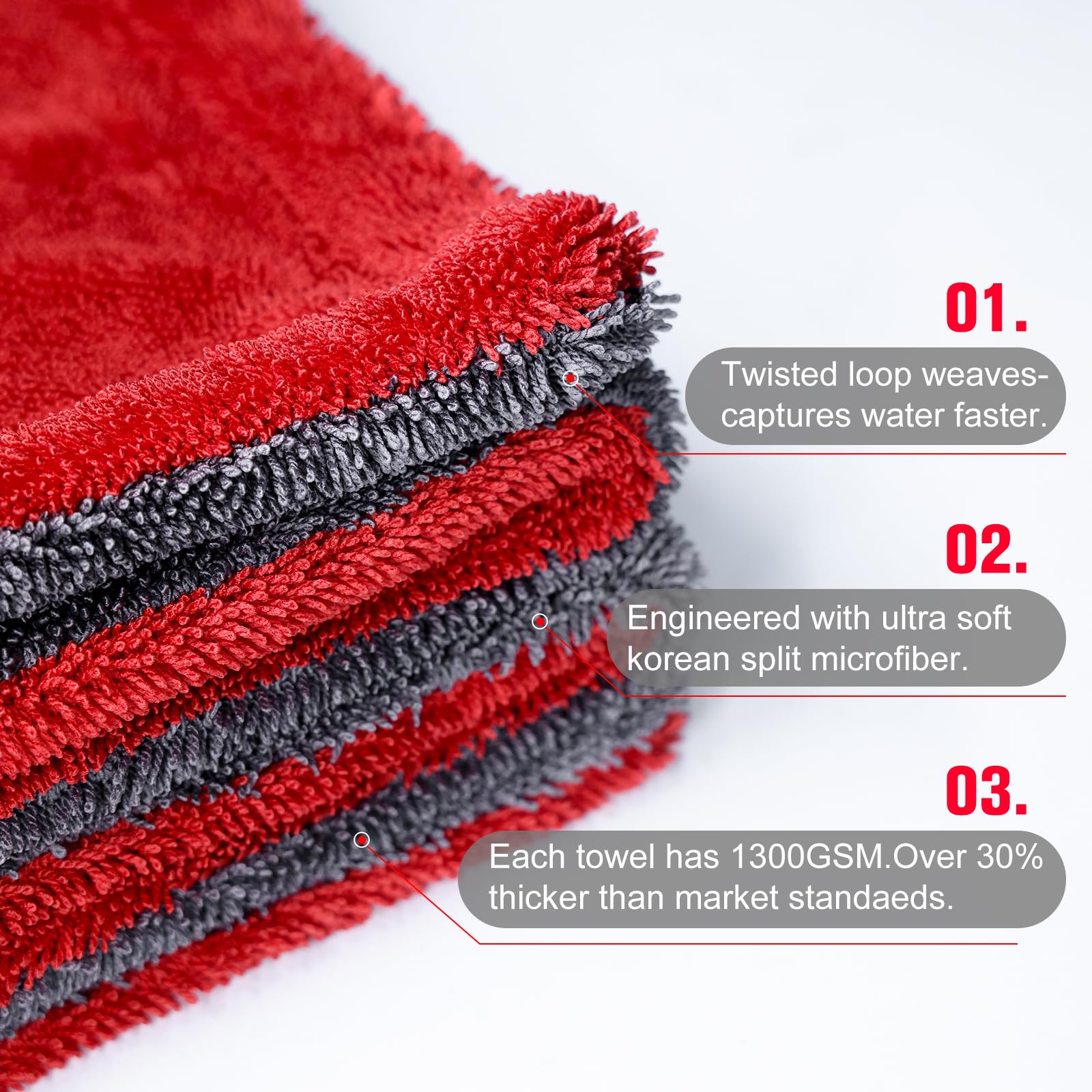Singrune lint-free towel delivers a smooth finish on glass and chrome.