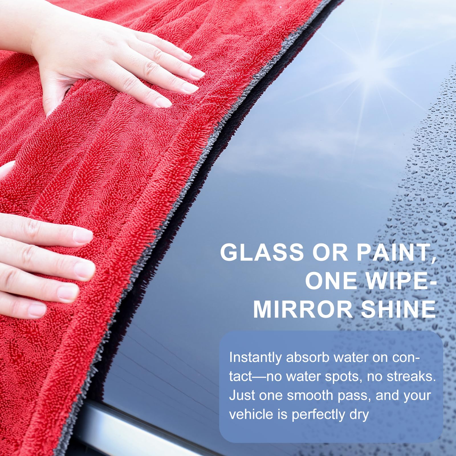 Singrune two pack car drying towels ideal for exterior and interior tasks.