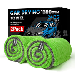 Singrune XL car drying towel in use on paint for streak-free dry finish.