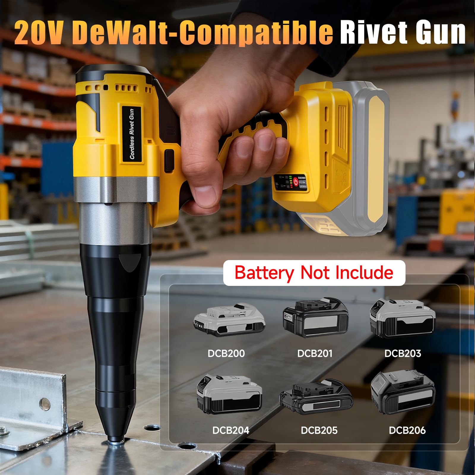 SINGTIP rivet gun with LED light for precise work in dim spaces