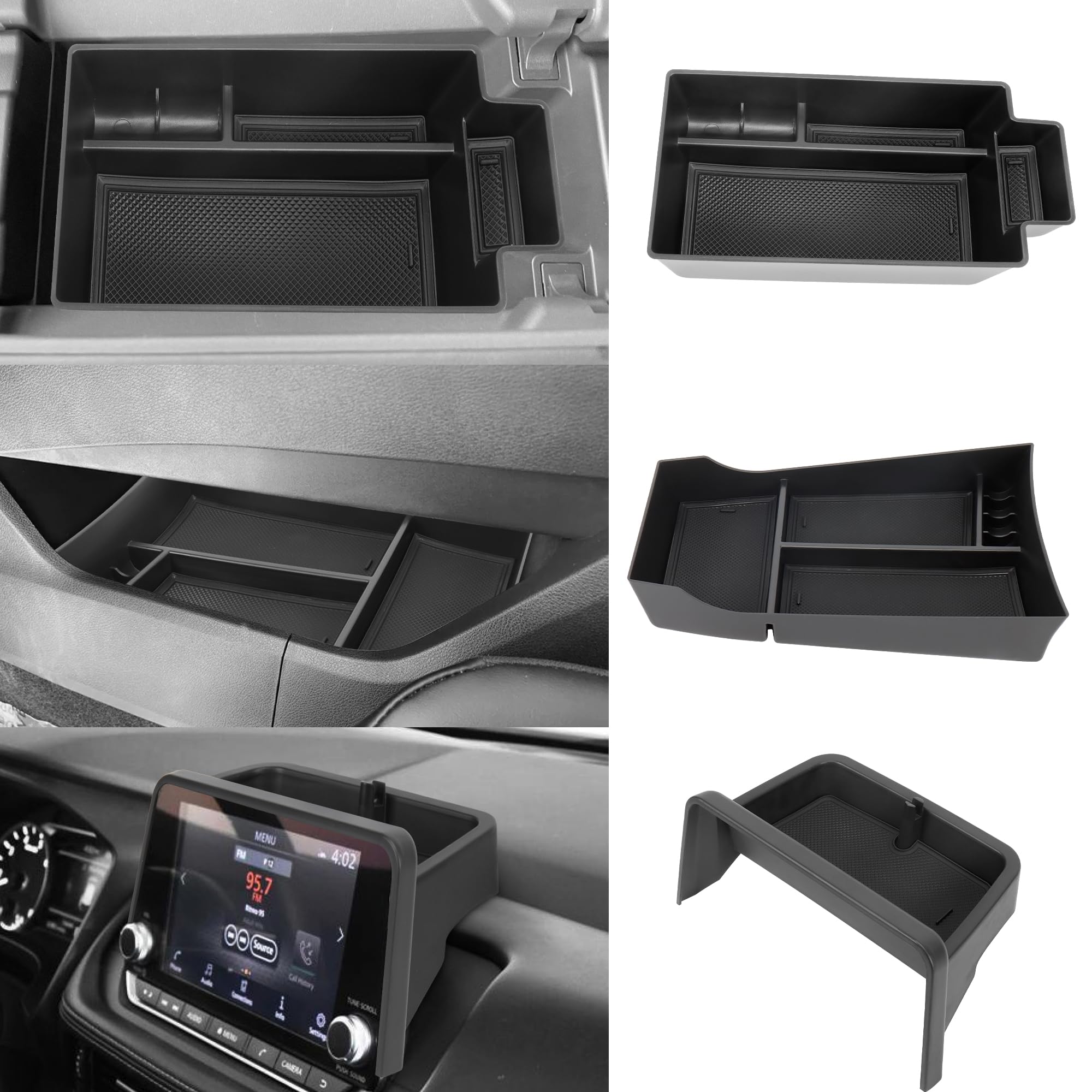 Sinminou lower center console organizer keeps coins and keys neatly organized in Nissan Rogue