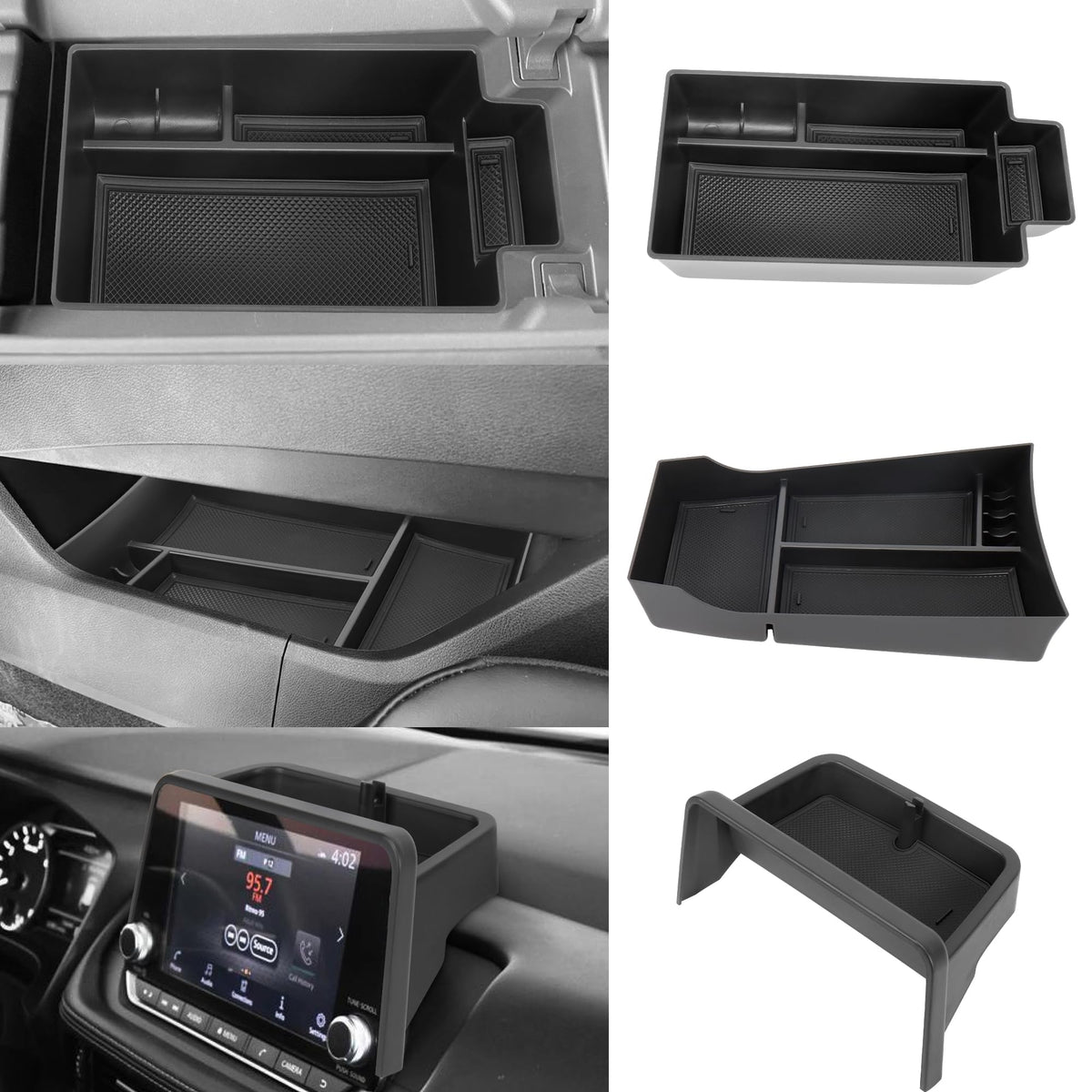Sinminou lower center console organizer keeps coins and keys neatly organized in Nissan Rogue