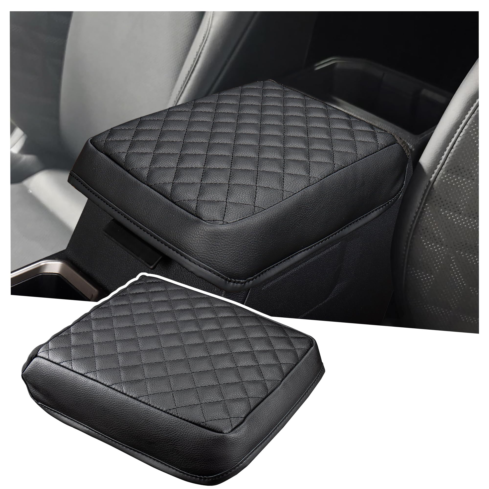 Sinminou center console cover for 4Runner with plaid texture adds durable protection and style