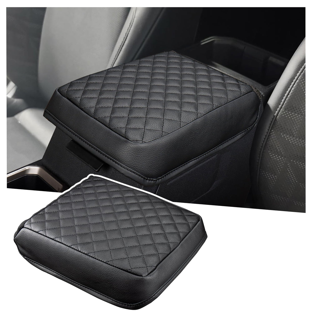 Sinminou center console cover for 4Runner with plaid texture adds durable protection and style
