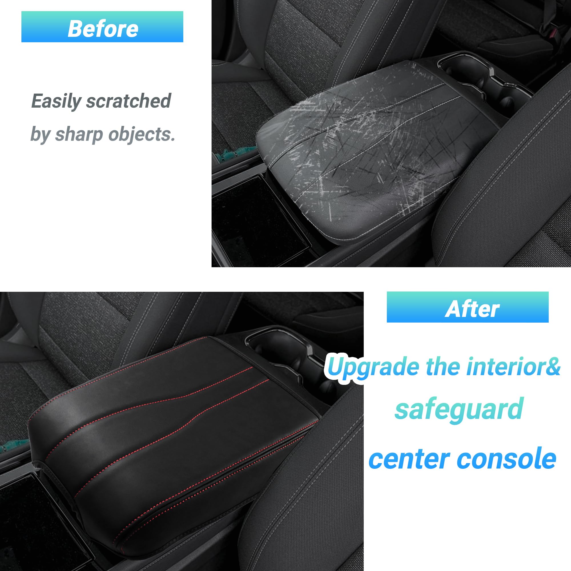 Sinminou armrest cover with easy install design protects the lid without tools.