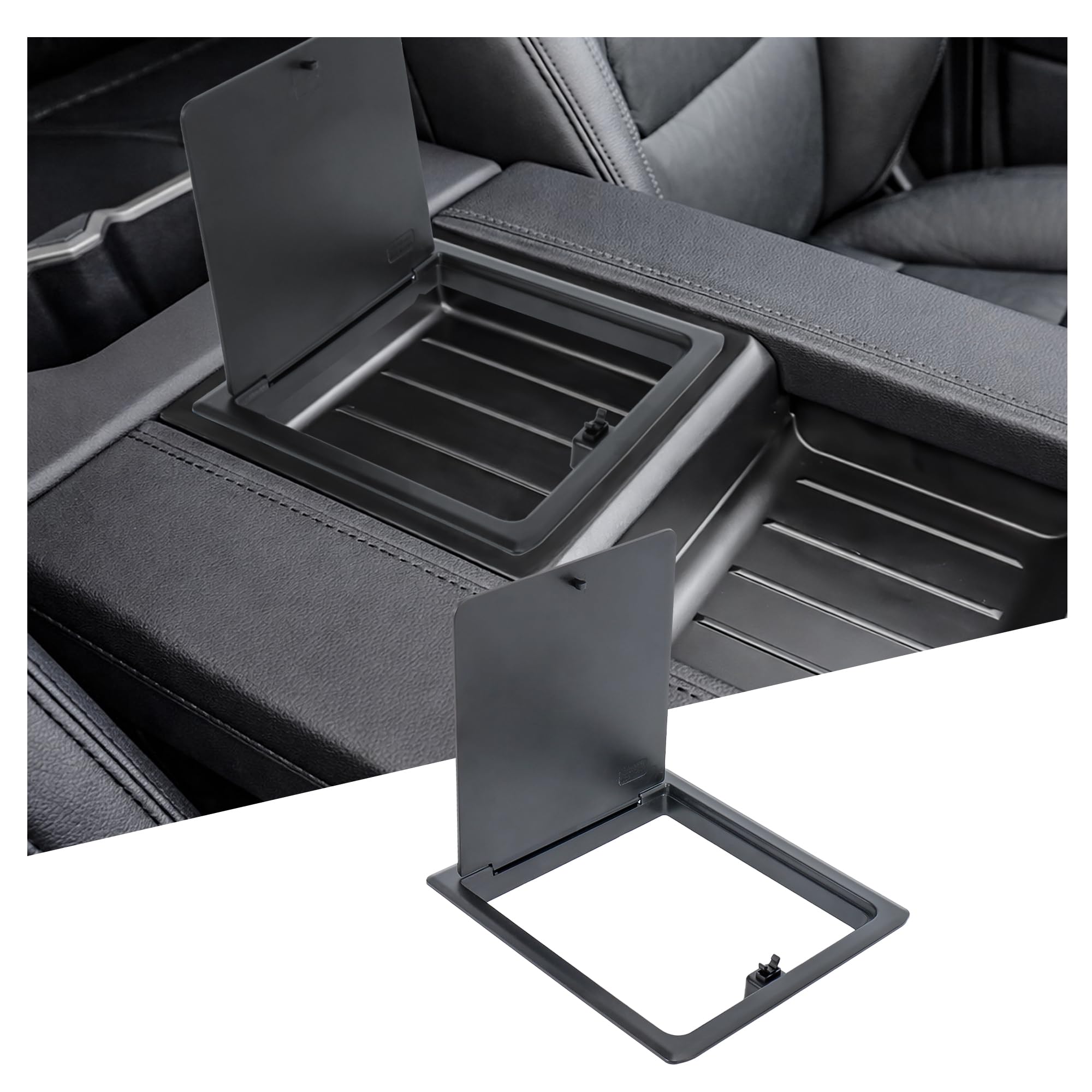 Sinminou center console hidden organizer lid installed for Tundra offers accessible yet concealed storage
