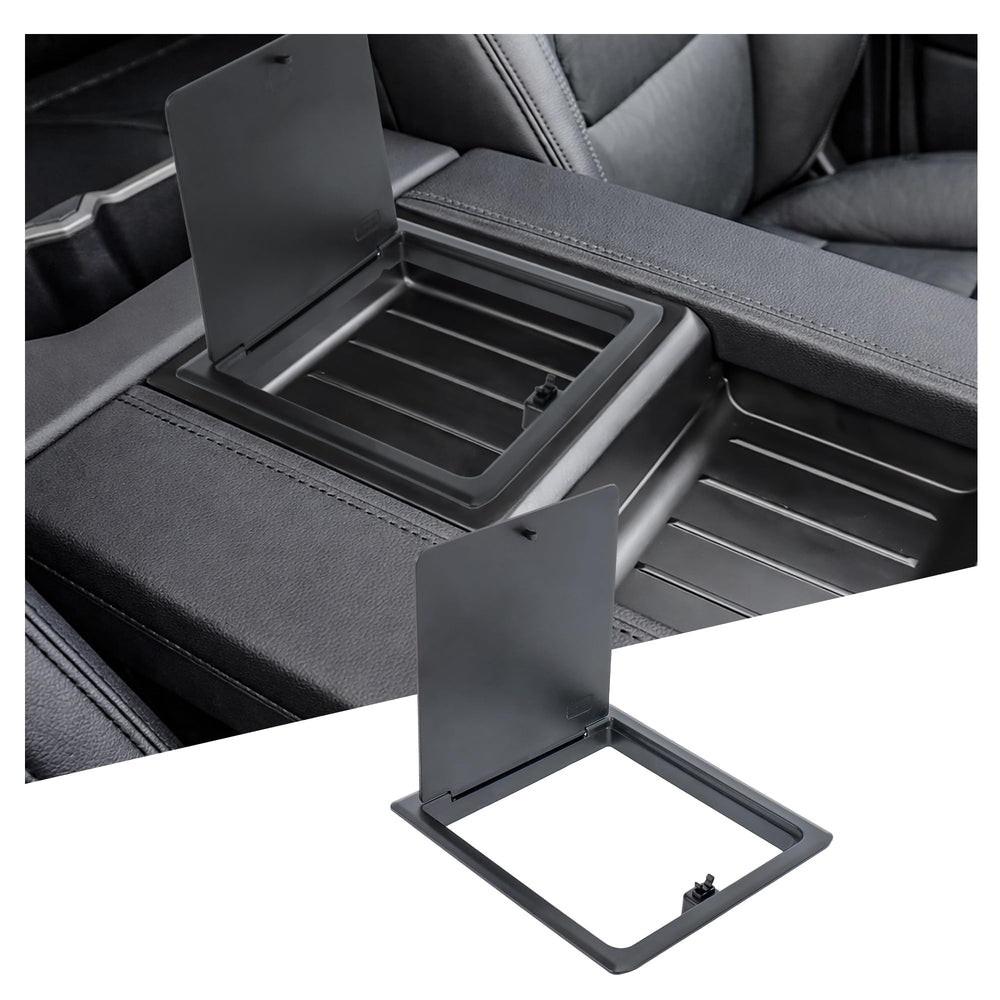 Sinminou center console hidden organizer lid installed for Tundra offers accessible yet concealed storage