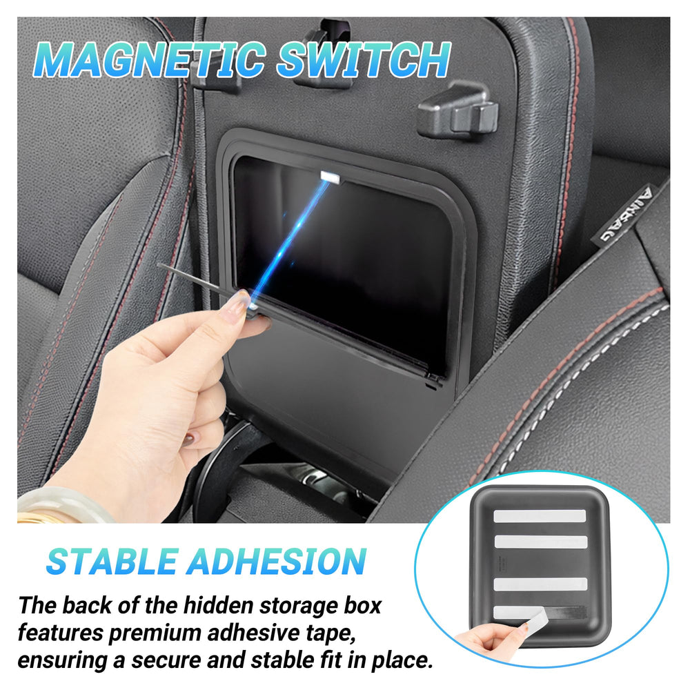 Sinminou center console organizer four-compartment layout keeps small items organized.