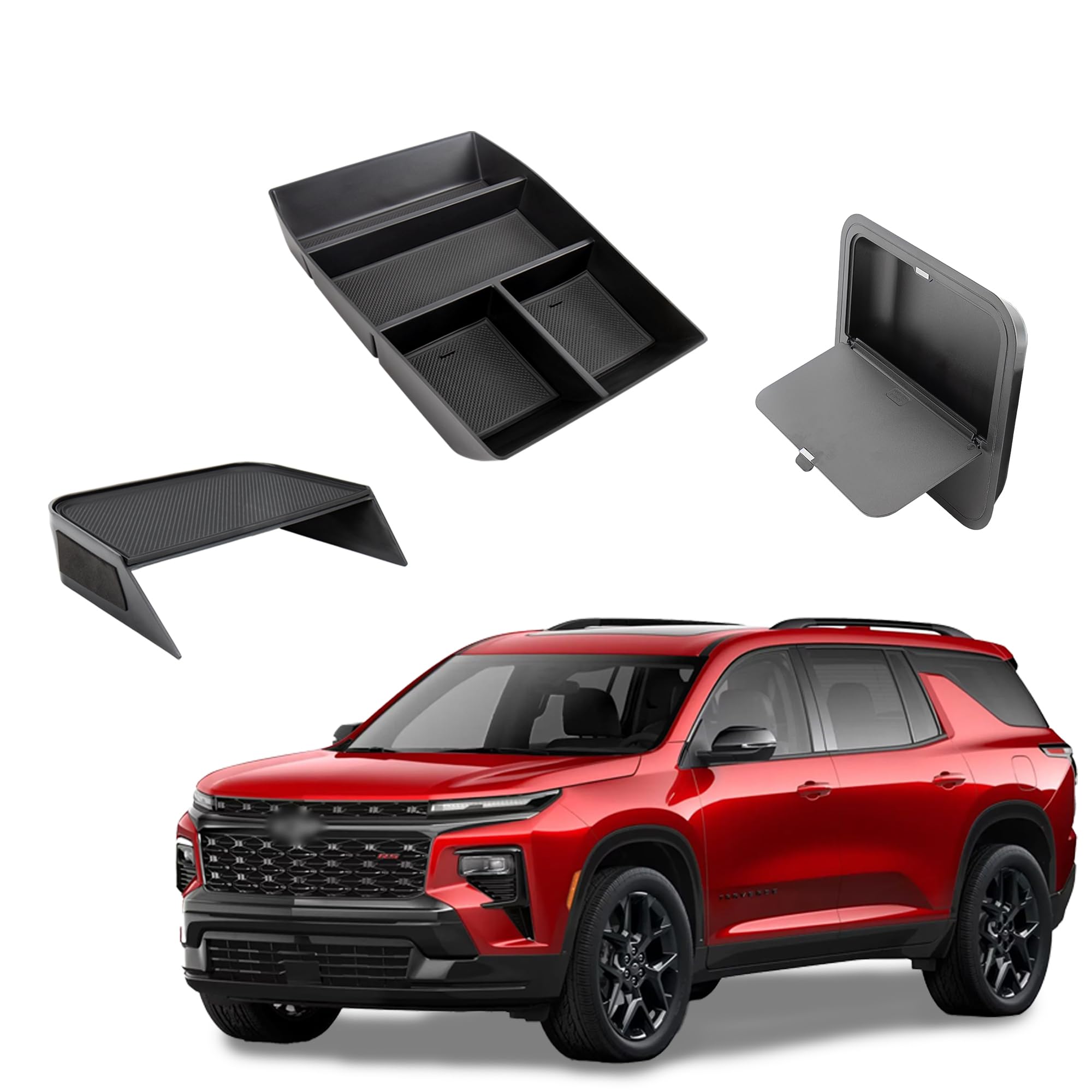 Sinminou center console organizer with divider compartment tray keeps items neatly separated.