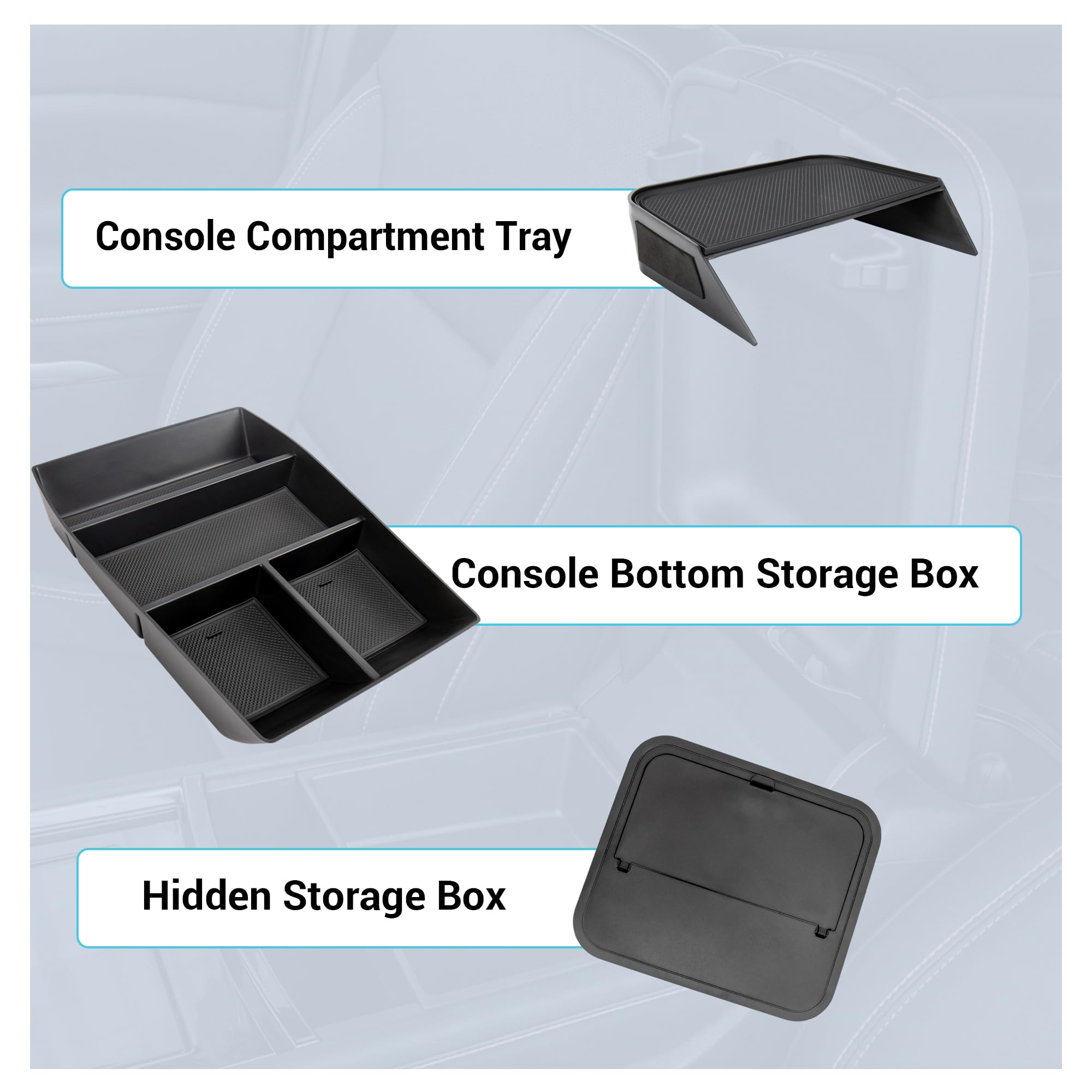 Sinminou center console organizer easy-clean materials simplify daily maintenance.