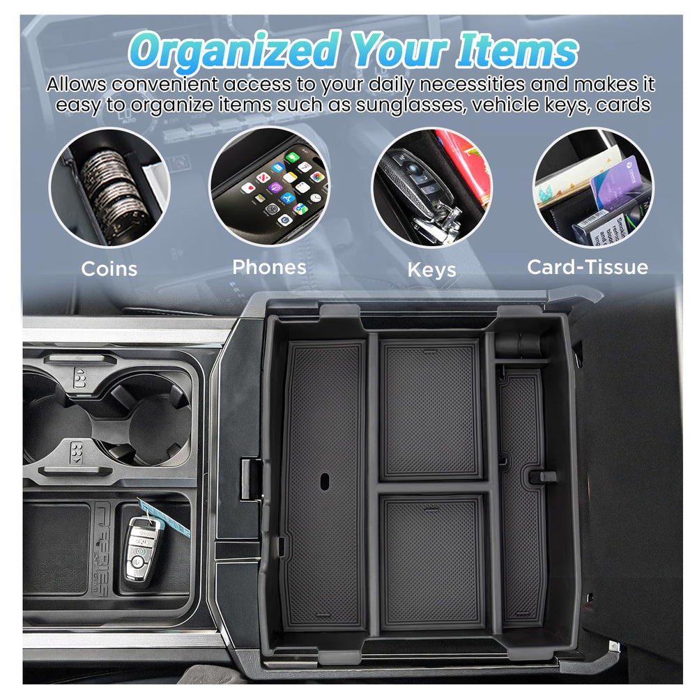 Sinminou center console organizer is easy to wipe and maintain for a clean cabin.