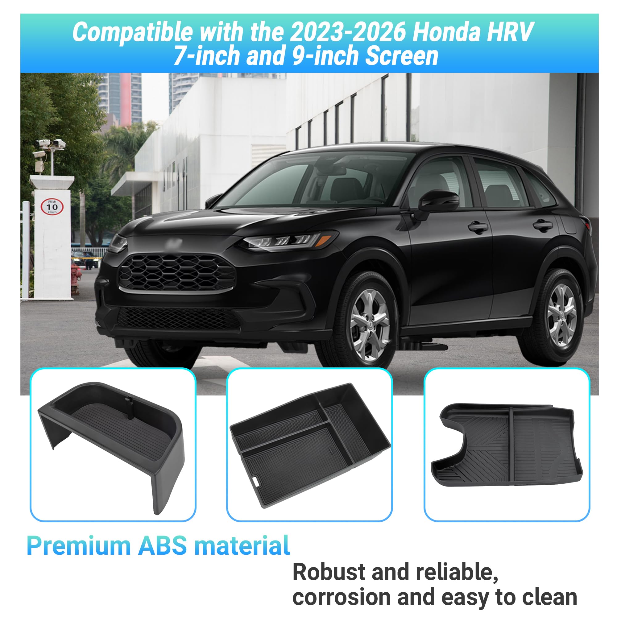 Sinminou HR-V armrest tray helps organize small items within easy reach.