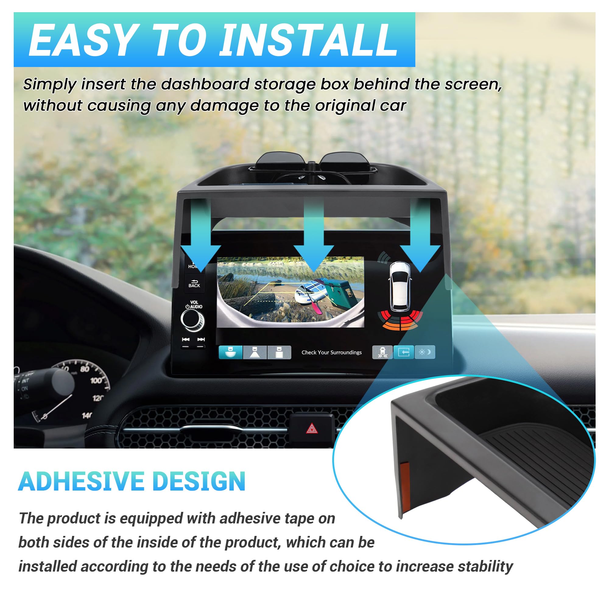Sinminou sunglasses holder stores eyewear safely during drives.