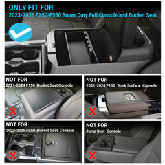 Sinminou premium ABS center console organizer with matte finish protects surfaces.