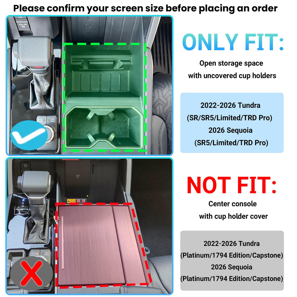 Sinminou center console organizer soft silicone inserts reduce shifting during drives