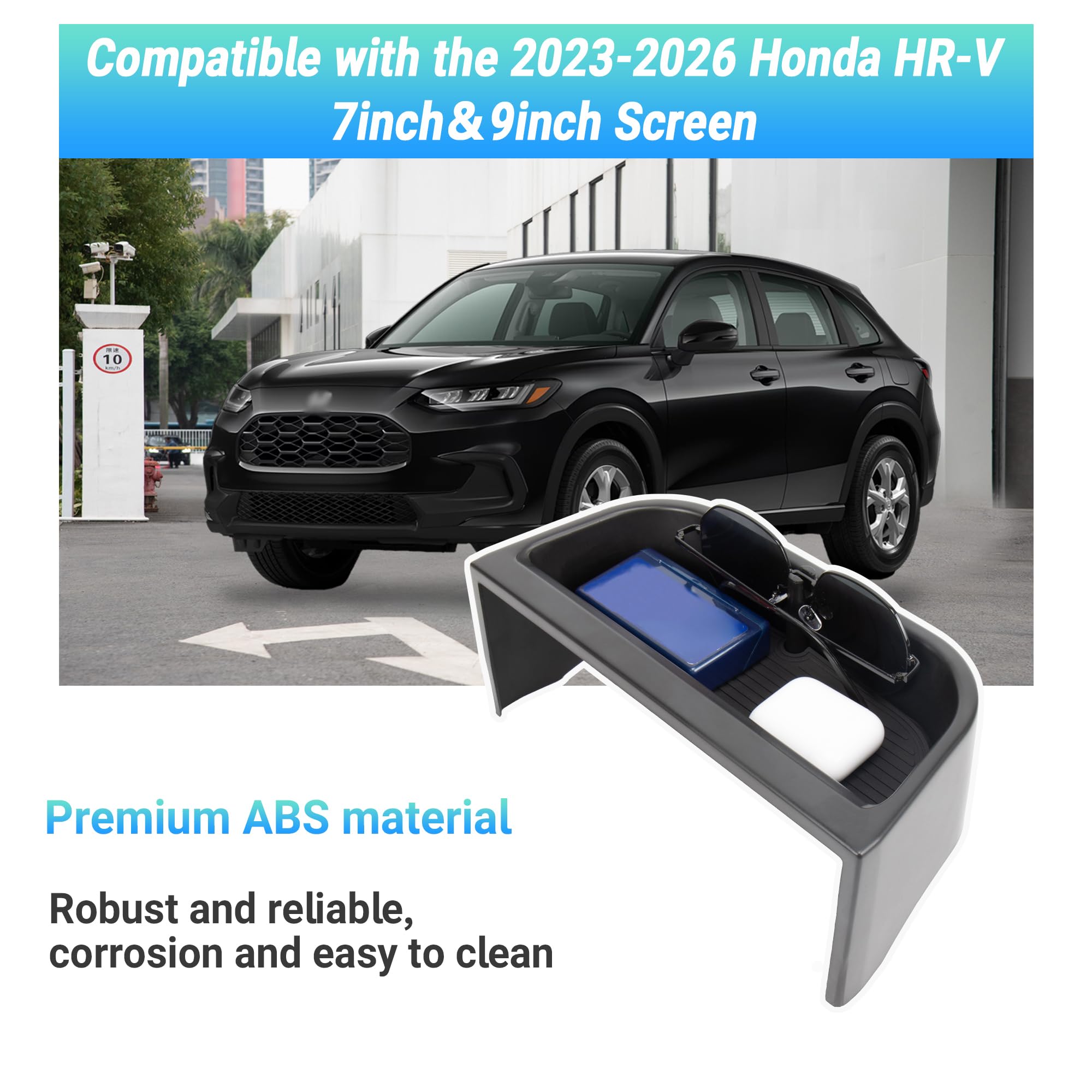 Sinminou dashboard tray with sunglasses holder protects eyewear while driving.
