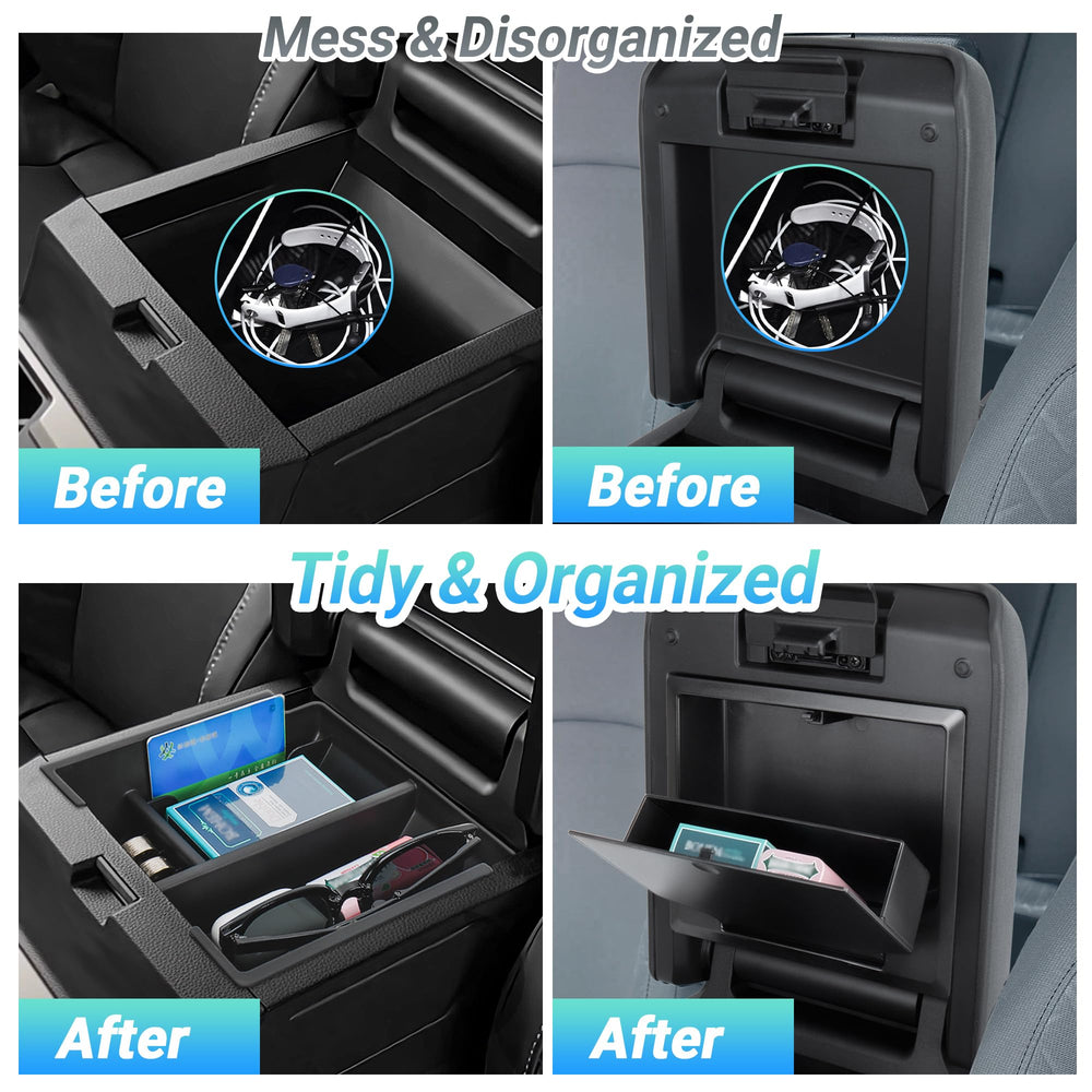 Sinminou dual-tier storage design maximizes space for items.