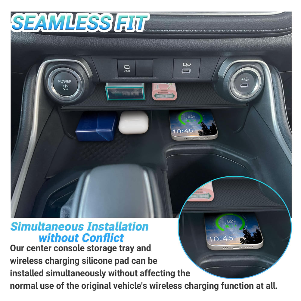 Sinminou easy-install console tray with no tools for fast setup.