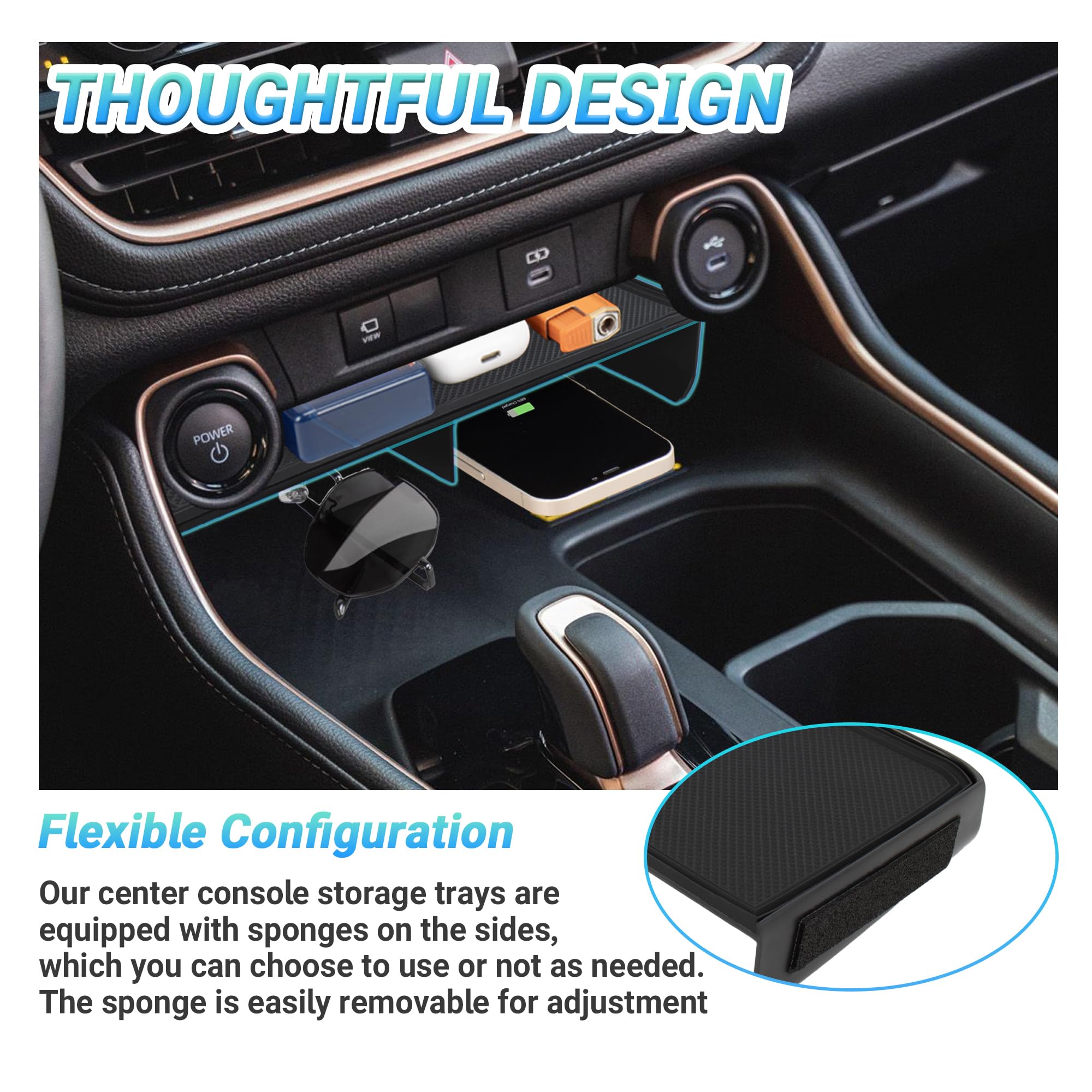 Sinminou foam pads on both sides improve fit and reduce rattling during drives.