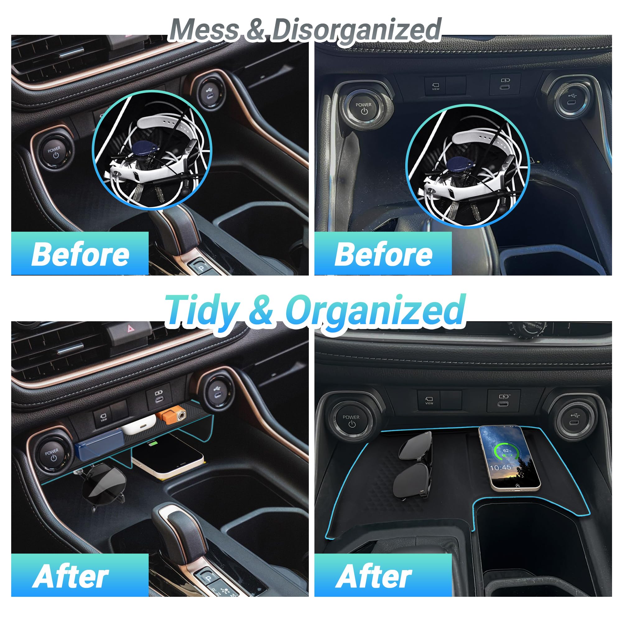 Sinminou silicone cover pad shields the charging unit from debris for a cleaner interior.
