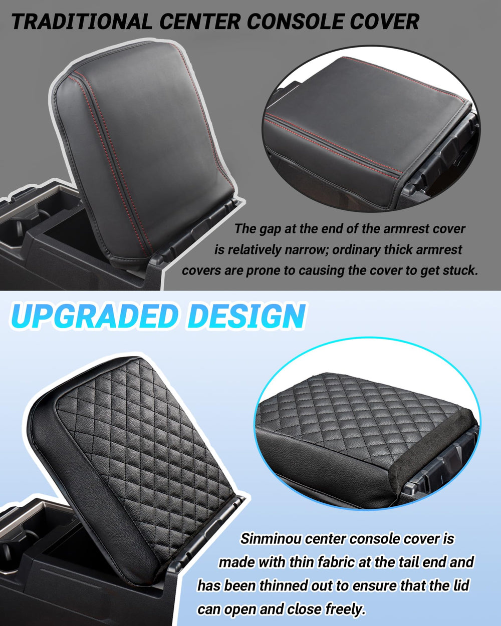 Sinminou slim fabric hinge design enables smooth lid opening