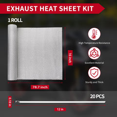 SINNSIDELIN heat shield kit with ties ready for installation.