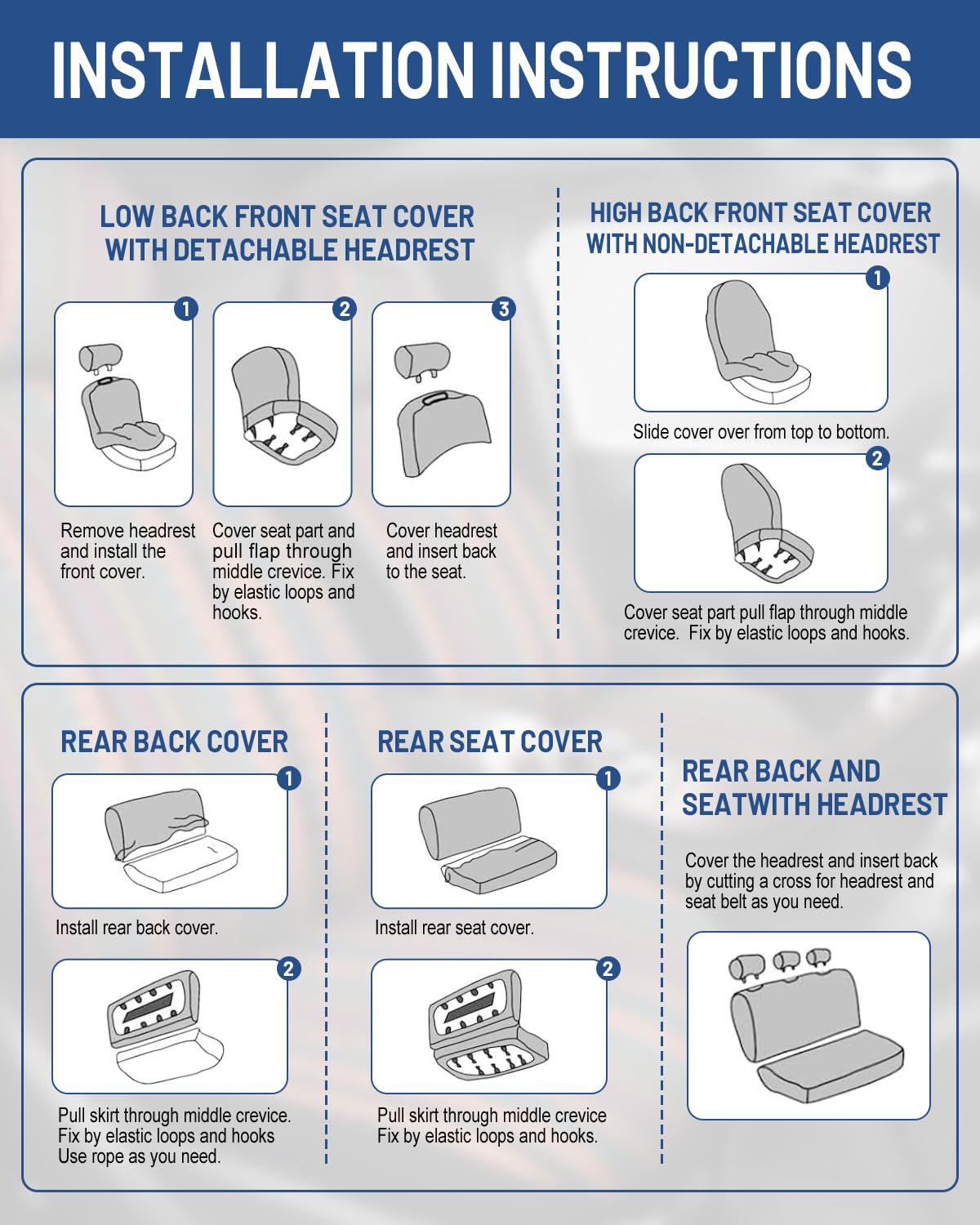 Sino Salected Baja saddle blanket all-season protection for car interiors.