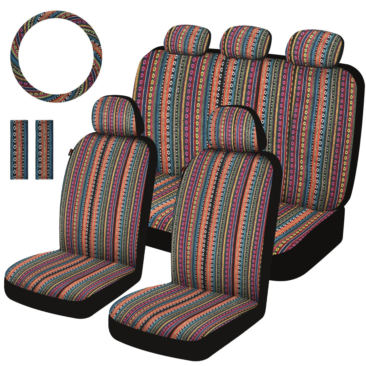 Sino Salected Baja front seat cover in orange protects upholstery and adds color.