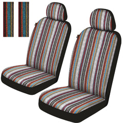 Sino Salected Baja saddle blanket front seat cover in red enhances cabin style and protection.