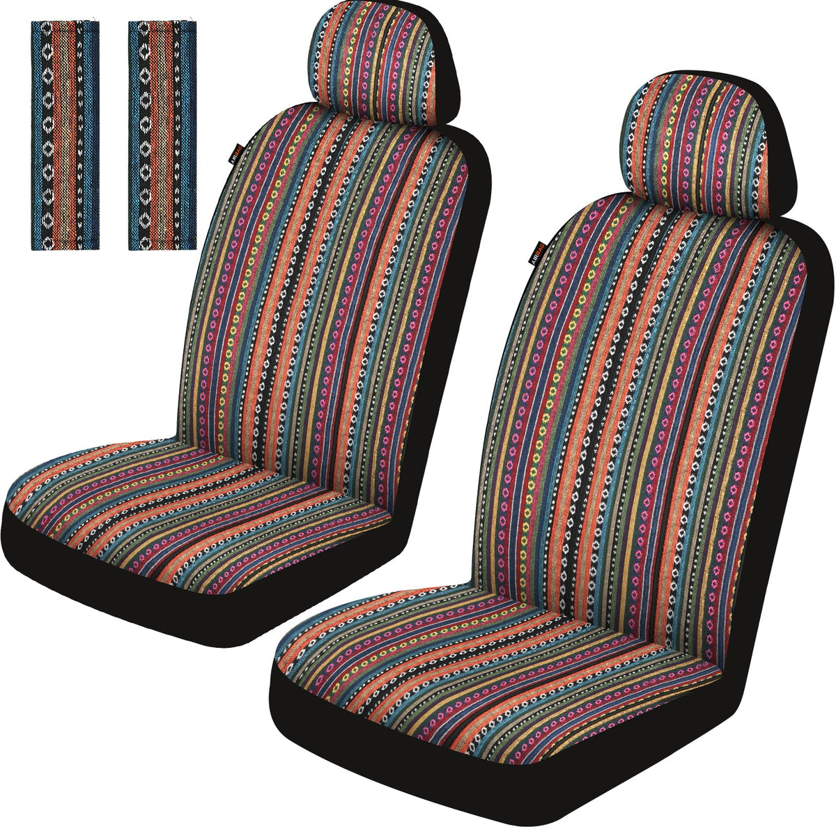 Sino Salected Baja saddle blanket front seat cover enhances style and shields upholstery