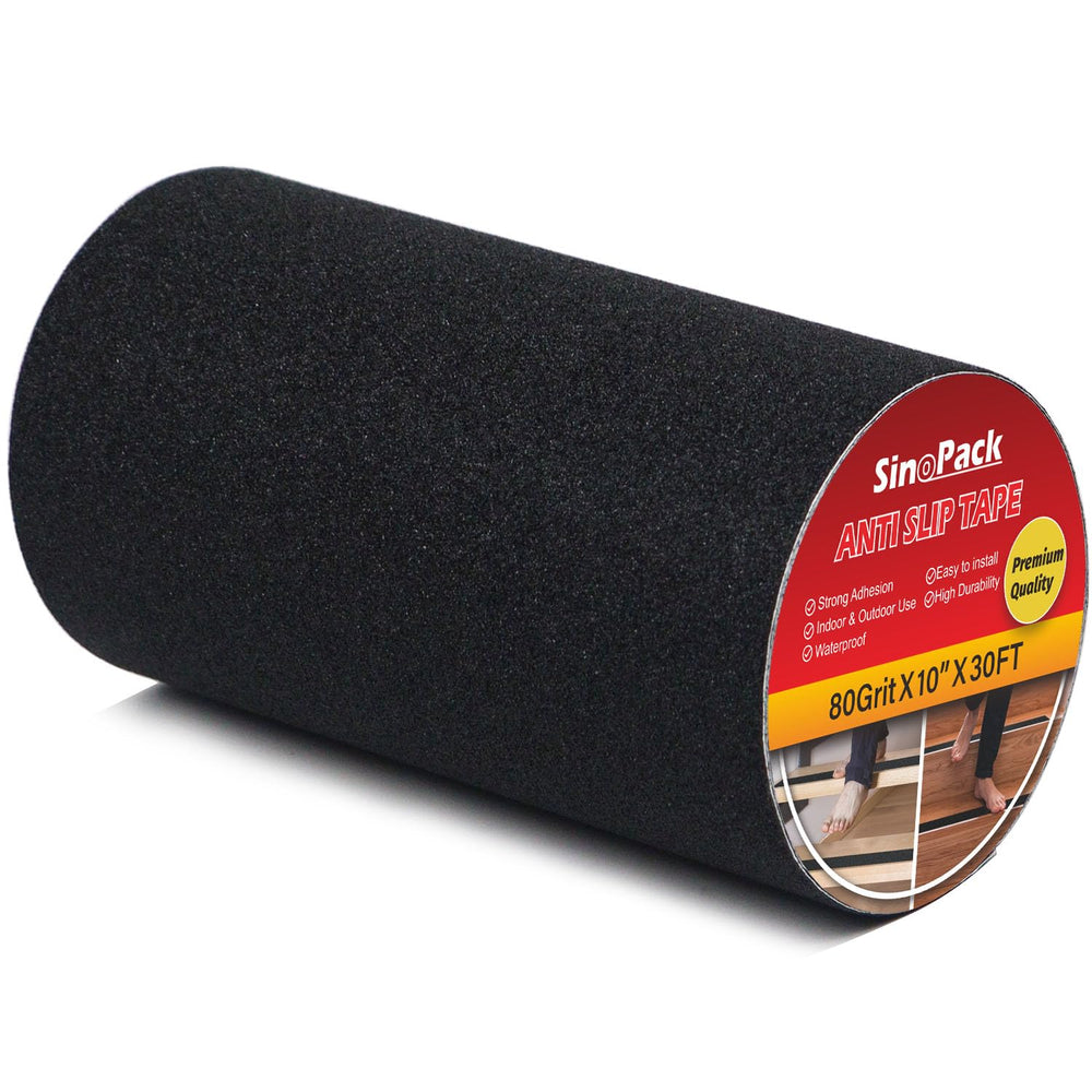 SinoPack anti-slip tape 10in roll provides durable high traction on surfaces.